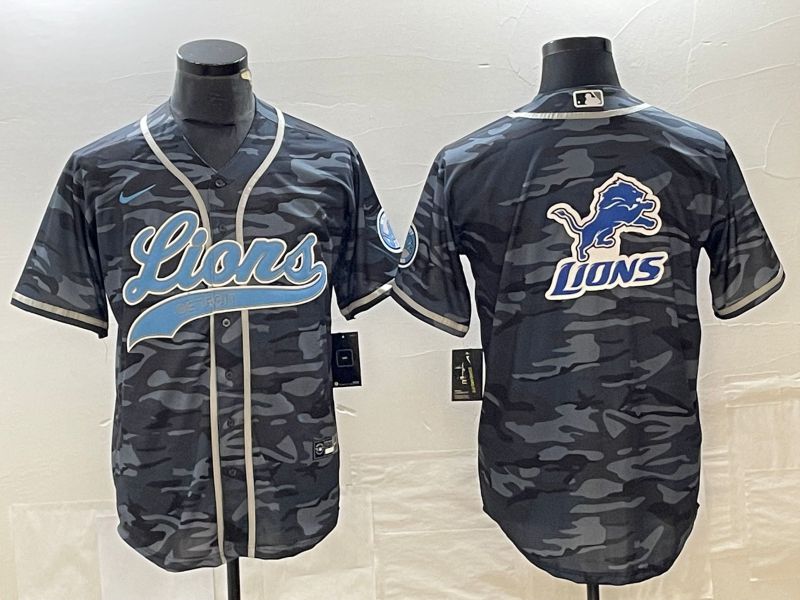 Men Detroit Lions Blank Camo Nike 2023 Co Branding Game NFL Jersey style 2->nfl hats->Sports Caps
